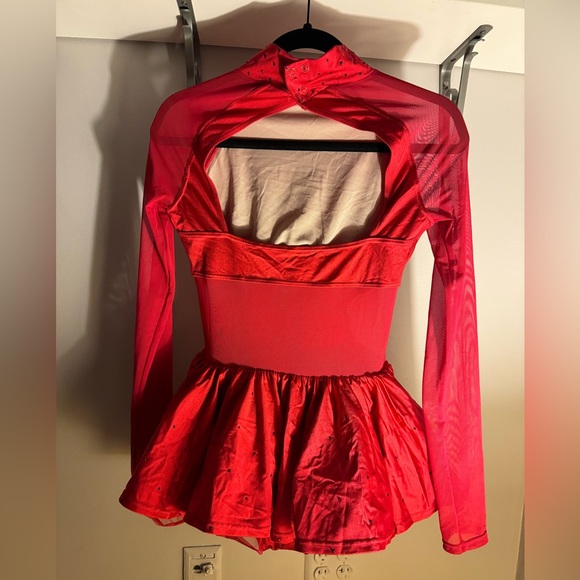 Balera Red Long Sleeve Leotard - Picture 2 of 5